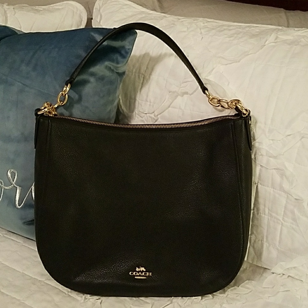 Black Leather Coach Purse - Picture 2 of 6